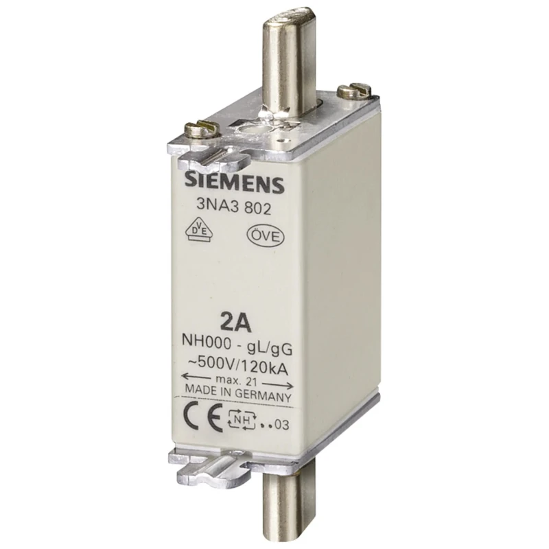 Siemens NH Fuse 40A 500V AC High Rupture Capacity gG Blade Tag Type NH000 