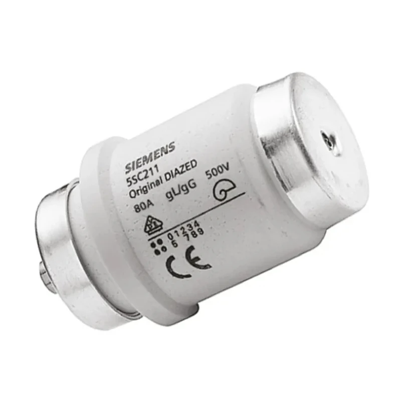 Siemens 80A 500V AC Ceramic Body Diazed Fuse D4 Size, Breaking Capacity 50kA 5SC211