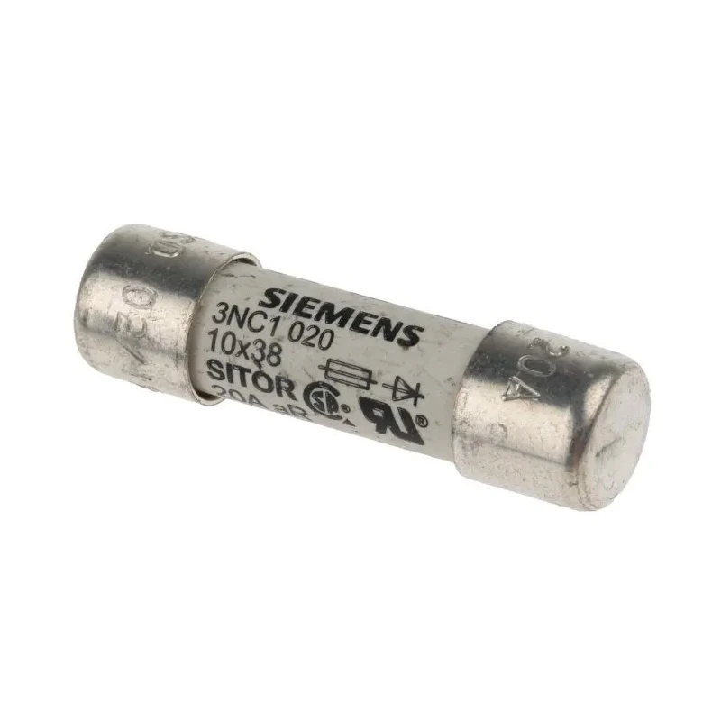 Siemens 20A Cartridge Fuse, 10 x 38 mm aR Series SITOR Semiconductor Protection Fuse 3NC1020