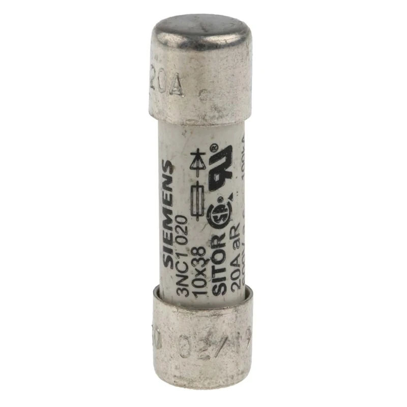 Siemens 20A Cartridge Fuse, 10 x 38 mm aR Series SITOR Semiconductor Protection Fuse 3NC1020