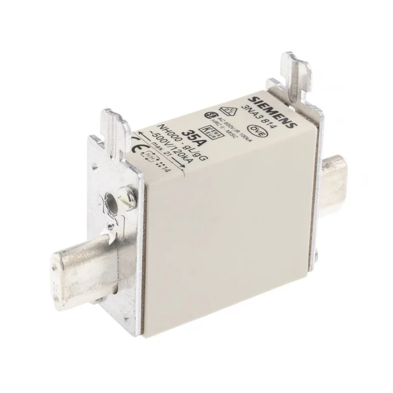 Siemens 35A NH Fuse NH000 500V AC High Rupture Capacity gG Blade Type 