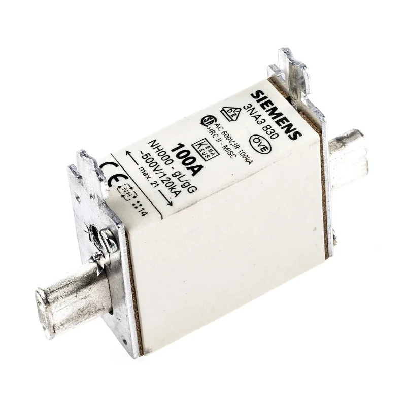 Siemens NH Fuse Blade Tag Type 100A 500V AC High Rupture Capacity gG NH000 