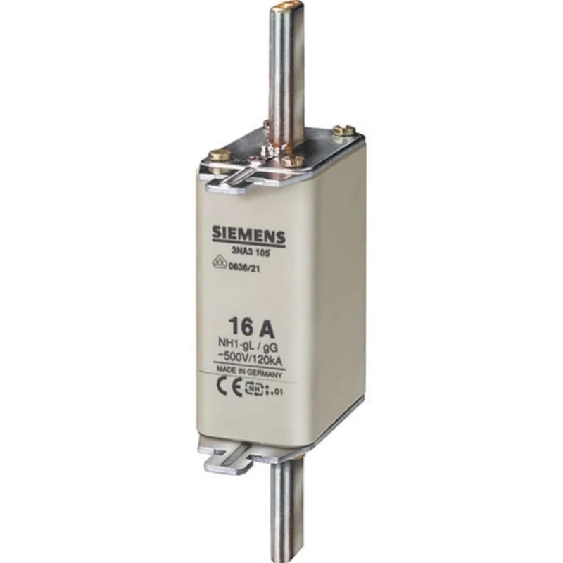 Siemens 100A NH Fuse NH1 500V AC High Rupture Capacity Blade Type 3NA3130
