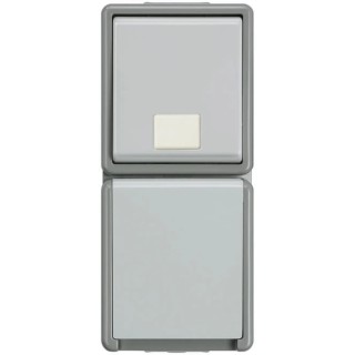 Siemens 16A Grey 1 Gang Plug Socket DELTA Outdoor Type F - German Schuko 5TD4811