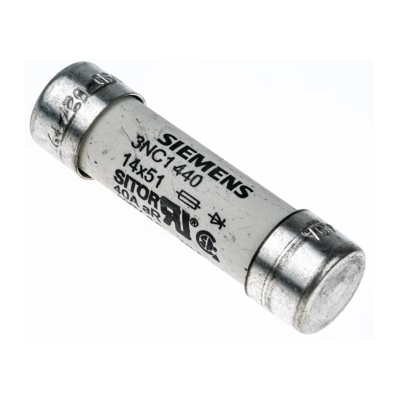 Siemens 40A Cartridge Fuse 14 x 51 mm Cylindrical aR Semiconductor Protection Fuse 3NC1440