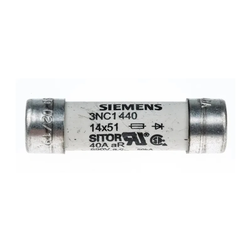 Siemens 40A Cartridge Fuse 14 x 51 mm Cylindrical aR Semiconductor Protection Fuse 3NC1440