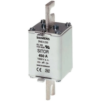 Siemens NH Fuse SITOR 350A 1kV, NH1 Size, aR Semiconductor Protection 3NE3231