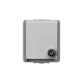 Siemens 16A Grey 1 Gang Surface Mount Outdoor Plug Socket Type F IP44 DELTA Series 5UB4714