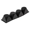 3M Tapered Square Polyurethane Self-Adhesive Feet 13.1mm Thickness 20.6mm Diameter 47.7mm Width SJ 5514 BLACK