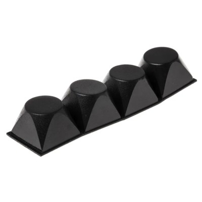 3M Tapered Square Polyurethane Self-Adhesive Feet 13.1mm Thickness 20.6mm Diameter 47.7mm Width SJ 5514 BLACK