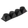 3M Tapered Square Polyurethane Self-Adhesive Feet 13.1mm Thickness 20.6mm Diameter 47.7mm Width SJ 5514 BLACK