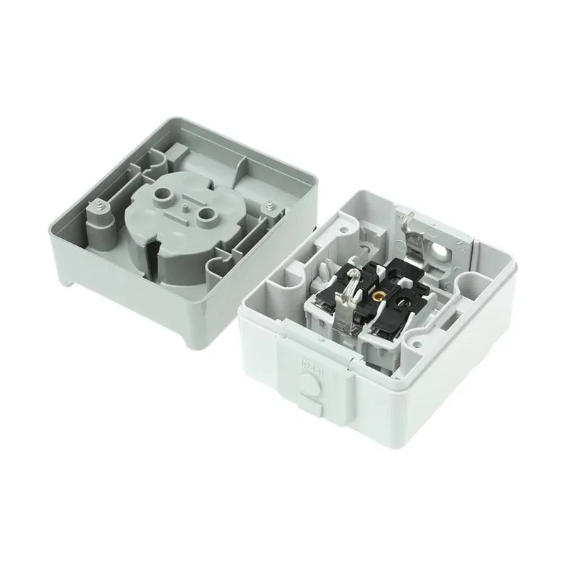 Siemens 16A Grey 1 Gang Plug Socket DELTA Outdoor Type F 5UB4713