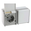 Siemens Outdoor 16A Grey 2 Gang Plug Socket DELTA Series Type F Surface Mount 250V 5UB4722