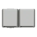 Siemens Outdoor 16A Grey 2 Gang Plug Socket DELTA Series Type F Surface Mount 250V 5UB4722