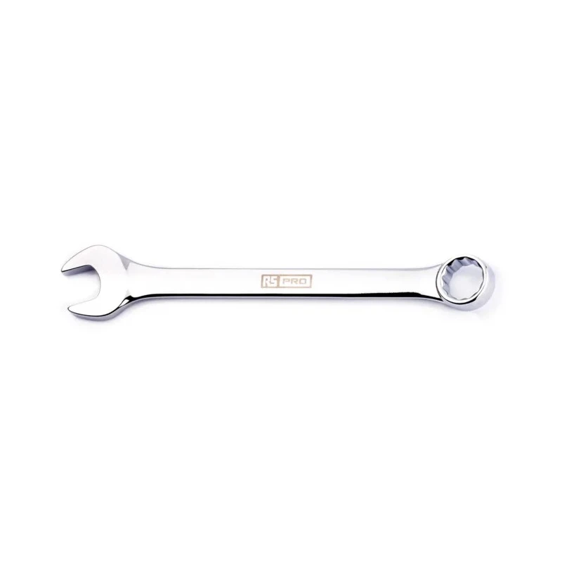 RS PRO Combination Spanner Chrome Vanadium Steel 19 mm Size Height Safe 230 mm Overall 192-3704
