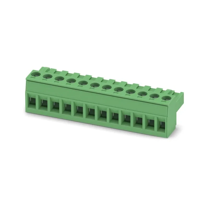 Phoenix Contact MSTBT 2 Series Pluggable Terminal Block, 12-Contact, 5.08 mm Pitch, 1 Row, 10A, 300V, Polyamide 1781085