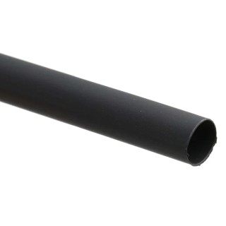 RS PRO Heat Shrink Tubing Black 9.5 mm Sleeve Diameter x 1.2 m Length Polyolefin Flame Retardant 2:1 Shrink Ratio 398-177