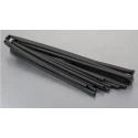 RS PRO Black Polyolefin Heat Shrink Tubing 6.4 mm Sleeve Diameter x 1.2 m Length Flame Retardant 2:1 Ratio 398-183