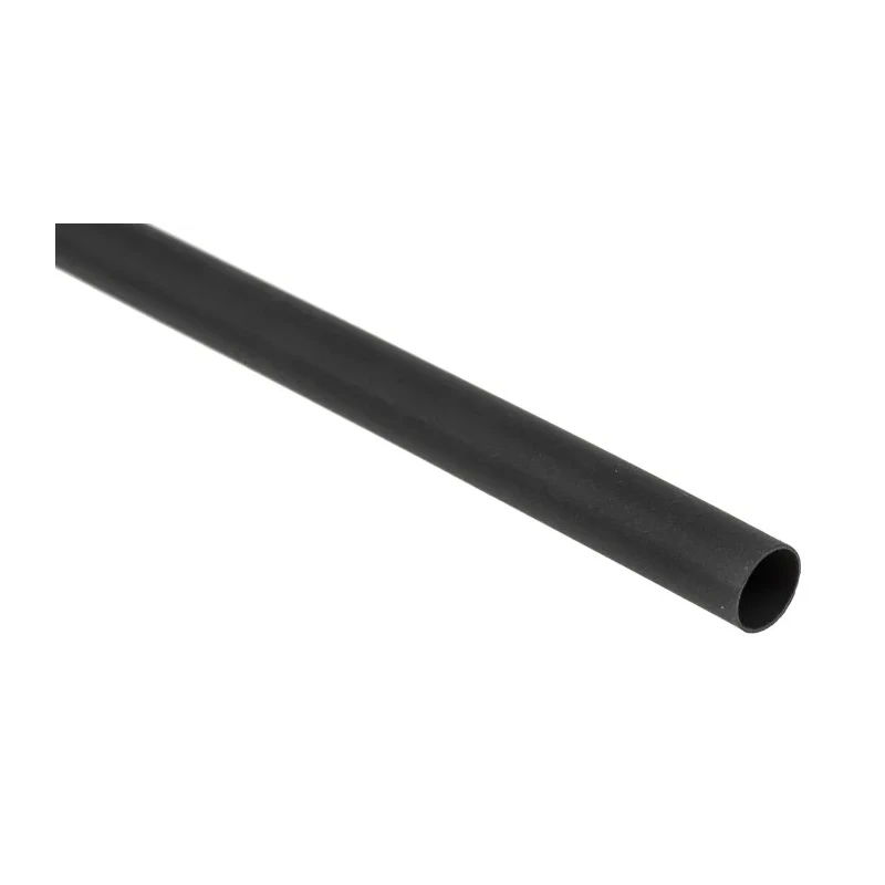 RS PRO Black Polyolefin Heat Shrink Tubing 6.4 mm Sleeve Diameter x 1.2 m Length Flame Retardant 2:1 Ratio 398-183