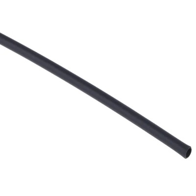 RS PRO Black Flexible Polyolefin Heat Shrink Tubing 1.6 mm Sleeve Diameter 1.2 m Length 2:1 Shrink Ratio 398-228