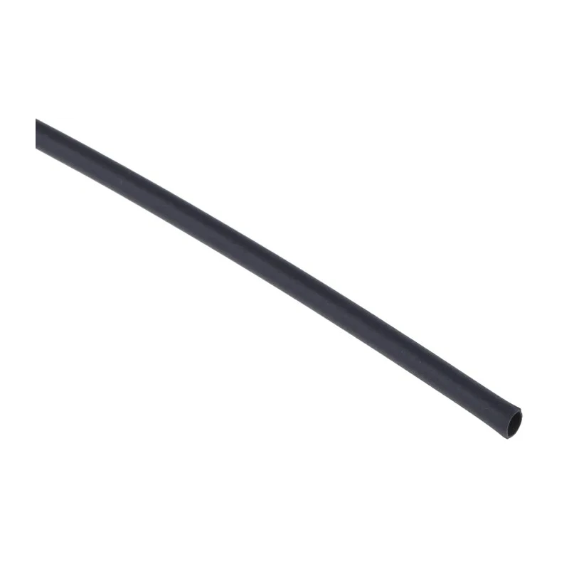RS PRO Black Flexible Polyolefin Heat Shrink Tubing 1.6 mm Sleeve Diameter 1.2 m Length 2:1 Shrink Ratio 398-228
