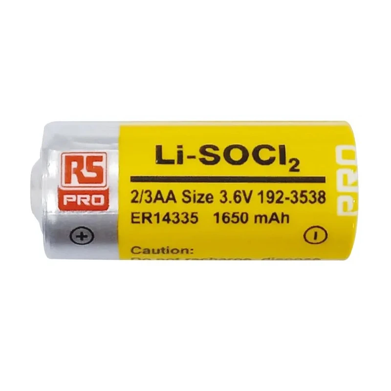 RS PRO Lithium Thionyl Chloride 3.6 V 2/3 AA Battery 1.65 Ah 14.5 mm 192-3538