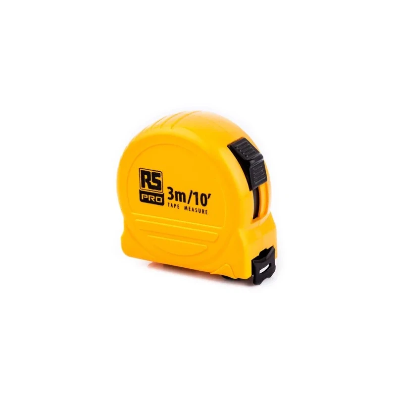RS PRO 3 m Tape Measure Imperial Metric Yellow Plastic Case with 16mm Blade Width 192-3657