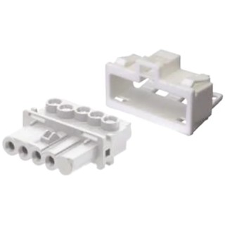 Wieland GESIS Series Panel Mount Connector Female Screw Terminal 4-Pole 16A 400V IP20 91.941.9053.0