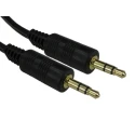 RS PRO Male 3.5 mm Stereo Jack to Male 3.5 mm Stereo Jack Auxiliary Cable, Black, 500mm 192-4401
