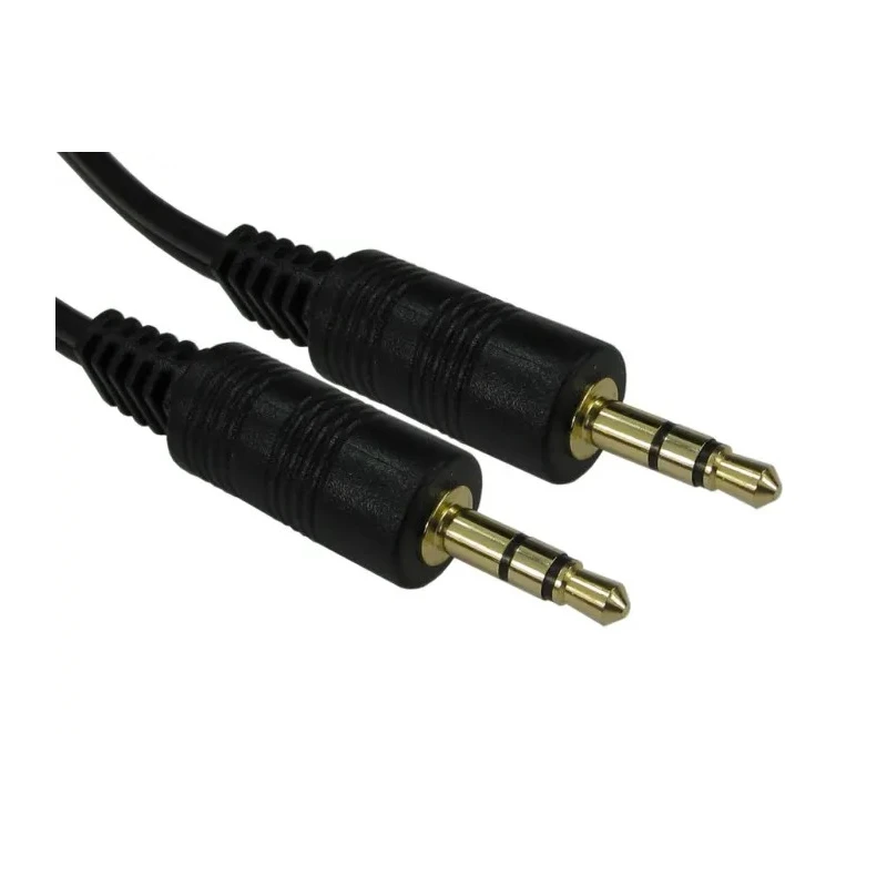 RS PRO Male 3.5 mm Stereo Jack to Male 3.5 mm Stereo Jack Auxiliary Cable, Black, 500mm 192-4401