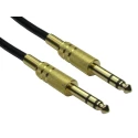RS PRO Male 6.35 mm Stereo Jack to Male 6.35 mm Stereo Jack Auxiliary Cable, 10 m, Black, PVC Jacket 192-4454