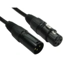 RS PRO Male XLR3 to Female XLR3 XLR Cable Black 15m XLR3