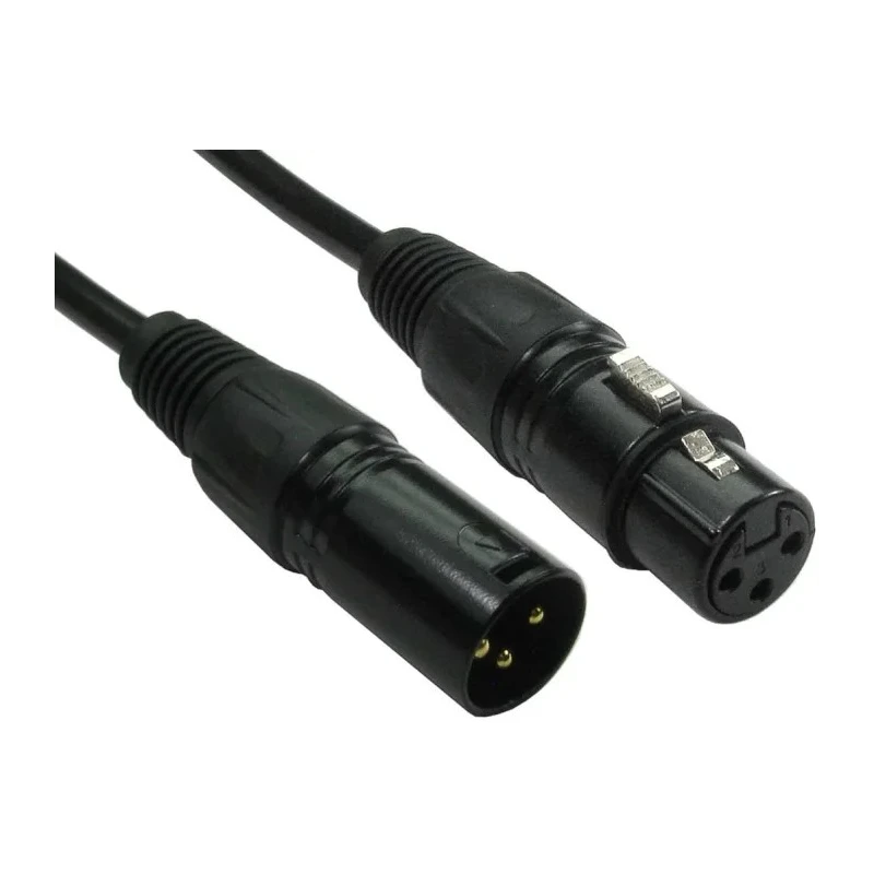 RS PRO Male XLR3 to Female XLR3 XLR Cable Black 15m XLR3