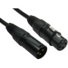 RS PRO Male XLR3 to Female XLR3 XLR Cable Black 15m XLR3