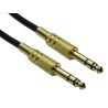 RS PRO Male 6.35 mm Stereo Jack to Male 6.35 mm Stereo Jack Auxiliary Cable Black 15 m 192-4453