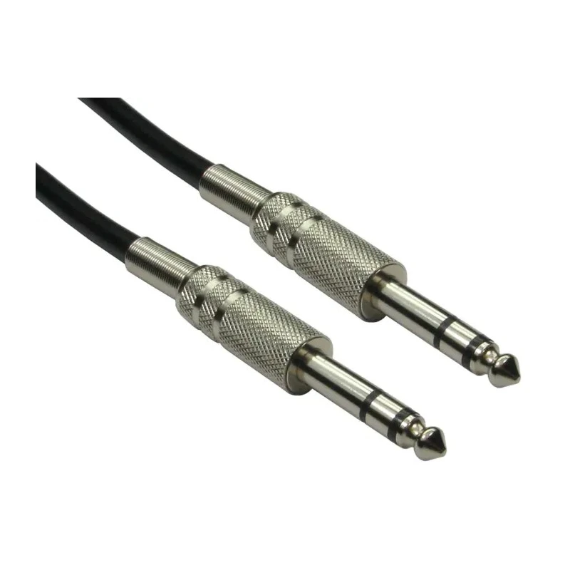 RS PRO Male 6.35 mm Stereo Jack to Male 6.35 mm Stereo Jack Auxiliary Cable, Black, 20 m 192-4461