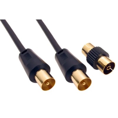 RS PRO RF Coaxial Coaxial Cable 75 Ω, 1.8 m Length, Black Polyethylene Foam Jacket, Copper Clad Steel Conductor 192-4484