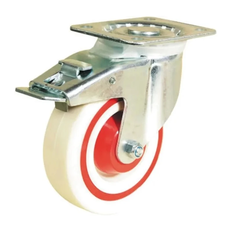 Guitel Hervieu Braked Swivel Castor, 200 kg Load Capacity, 125 mm Polyamide Wheel, Roller Bearing 374966