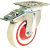 Guitel Hervieu Braked Swivel Castor, 200 kg Load Capacity, 125 mm Polyamide Wheel, Roller Bearing 374966