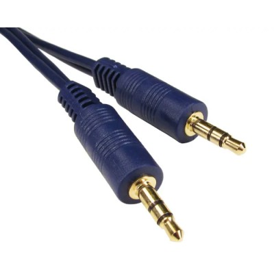RS PRO Male 3.5 mm Stereo Jack to Male 3.5 mm Stereo Jack Auxiliary Cable, Blue, 2 m 192-4393