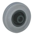 Guitel Hervieu Grey Black Rubber Trolley Wheel 100kg Load Capacity 100mm Diameter 35mm Width 12mm Bore 45mm Bore 51001245