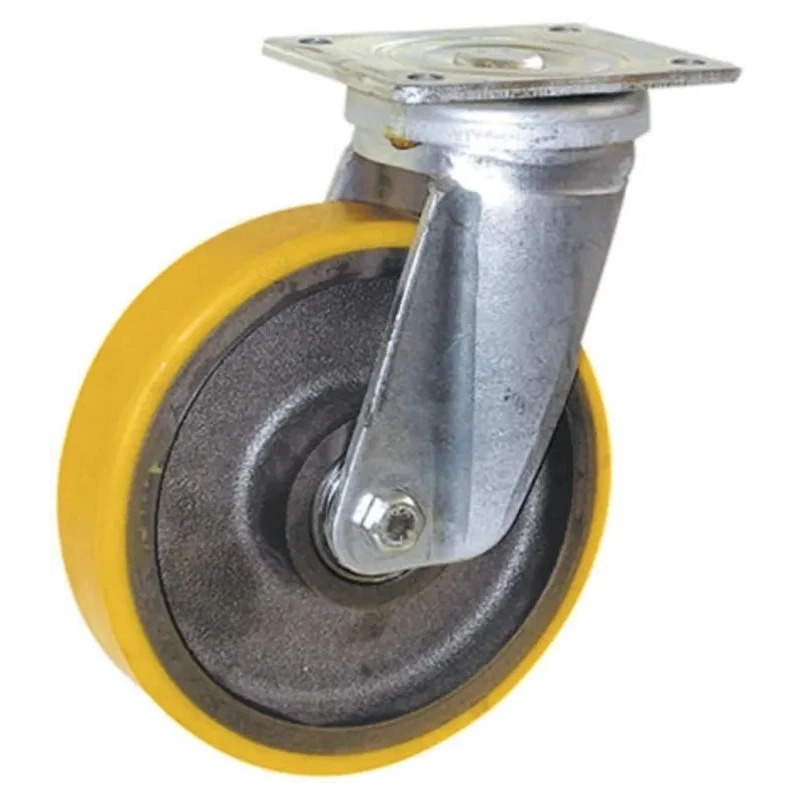 Guitel Hervieu Heavy Duty Swivel Castor with Polyurethane Wheel 200 mm Diameter 900 kg Load Capacity 1407954