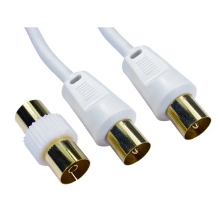 RS PRO 10 m RF Coaxial Cable 75 Ω, White, Terminated 192-4491