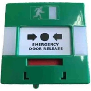 RS PRO Green Emergency Exit Unlocking Box Button Operated Resettable Mains-Powered 192-4550