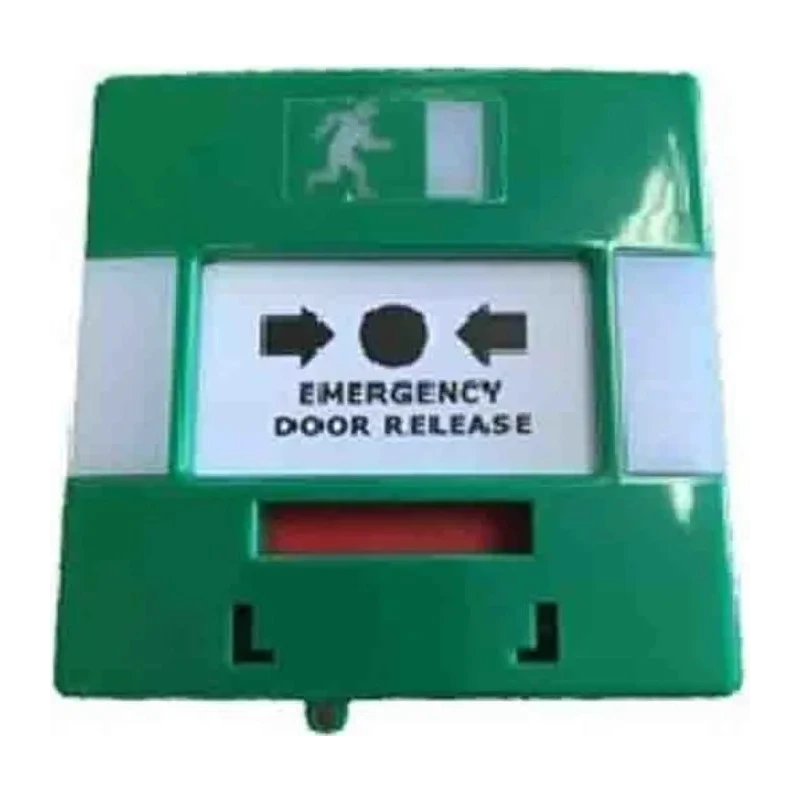 RS PRO Green Emergency Exit Unlocking Box Button Operated Resettable Mains-Powered 192-4550