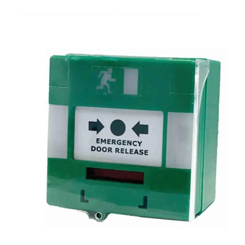 RS PRO Green Emergency Exit Unlocking Box Button Operated Resettable Mains-Powered 192-4550