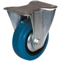 Guitel Hervieu Fixed Castor with Elastic Tyre, 80 kg Load Capacity, 80 mm Wheel Diameter, Bright Zinc Plated Pressed 5087210