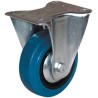 Guitel Hervieu Fixed Castor with Elastic Tyre, 80 kg Load Capacity, 80 mm Wheel Diameter, Bright Zinc Plated Pressed 5087210