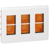 Legrand White 3 Gang Faceplate & Mounting Plate Flush Mount Type 5mm Depth Screwed 078873L