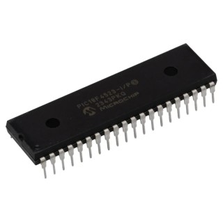 Microchip PIC18F 8-Bit Microcontroller 40 MHz 32 kB Flash 256B EEPROM 40-Pin PDIP PIC18F4523-I/P